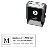 Moderner klassischer Monogramm-Platz Permastempel (Beispiel)