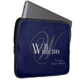 Moderner klassischer Personalisierter Name + Monog Laptopschutzhülle (Vorne Rechts)