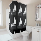 Moderner, klassischer Schwarz-Weiß-Duschvorhang Duschvorhang (Beispiel)