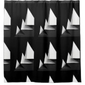 Moderner, klassischer Schwarz-Weiß-Duschvorhang Duschvorhang (Vorderseite)