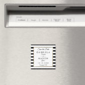 Moderner klassischer Streifen Save the Date Magnet (In Situ (Geschirrspüler))