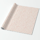 Moderner Klassischer Weihnachtsroter Polka Dot Geschenkpapier (Ungerollt)