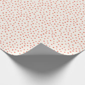 Moderner Klassischer Weihnachtsroter Polka Dot Geschenkpapier (Ecke)