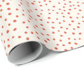 Moderner Klassischer Weihnachtsroter Polka Dot Geschenkpapier (Rolleneckpunkt)