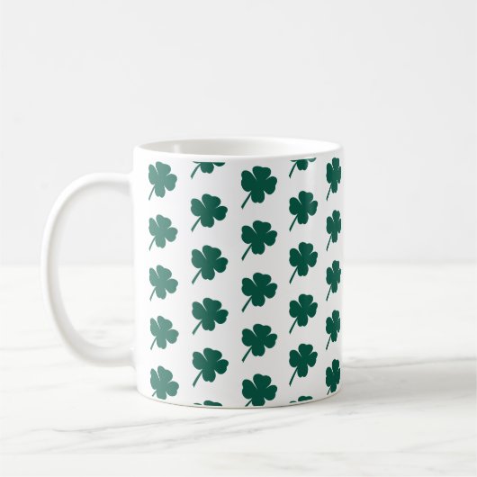 Moderner Kleeblatt St. Patricks Tag  Kaffeetasse (Links)