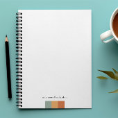 Moderner kleiner Farbblock | Script Monogram Notizblock