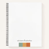 Moderner kleiner Farbblock | Script Monogram Notizblock (Vorderseite)