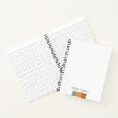 Moderner kleiner Farbblock | Script Monogram Notizblock (Innenseite)