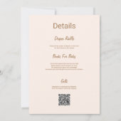 Moderner Kleiner Süßer Orange QR Code | Babyparty Einladung (Rückseite)