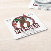 Moderner Klempner Beruflich Marketing Handyman Rechteckiger Pappuntersetzer (angewinkelt)