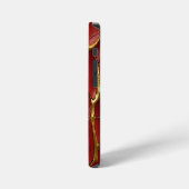 Moderner, knackiger, goldroter Stylist iPhone Hülle (Linke Seite)