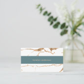 Moderner, knackiger, weißer Stylist Beruflich Empfehlungskarte (Stehend Vorderseite)