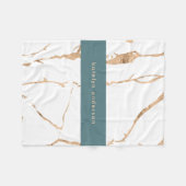 Moderner, knackiger, weißer Stylist Beruflich Fleecedecke (Vorderseite (Horizontal))