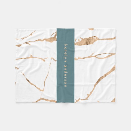 Moderner, knackiger, weißer Stylist Beruflich Fleecedecke (Vorderseite (Horizontal))