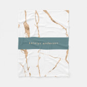 Moderner, knackiger, weißer Stylist Beruflich Fleecedecke (Vorderseite)