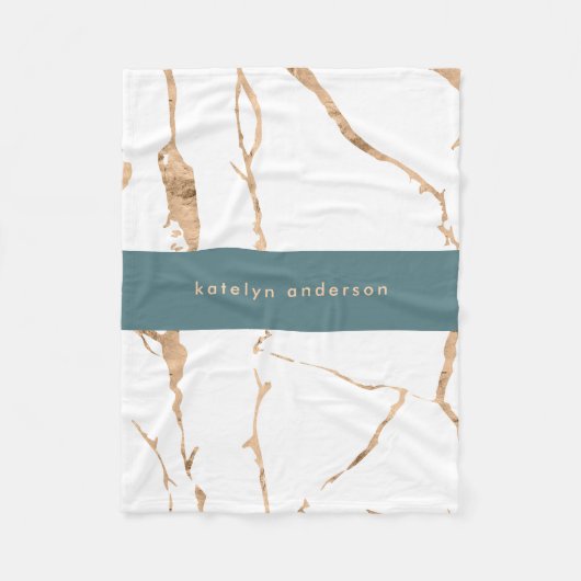 Moderner, knackiger, weißer Stylist Beruflich Fleecedecke (Vorderseite)