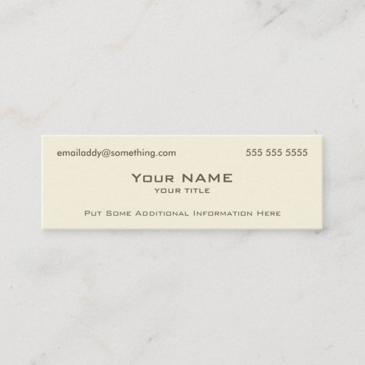 Moderner Knochen Mini Visitenkarte (Vorderseite)