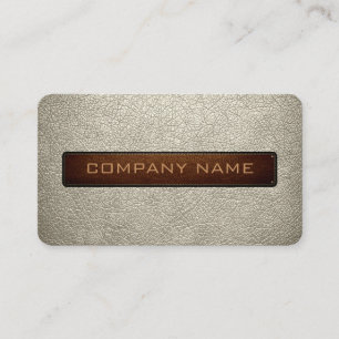 Moderner Knochen- und SchwarzlederLook Visitenkarte