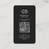 Moderner Koch Black Silver Knife Butcher Caterer Visitenkarte (Rückseite)