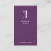 Moderner Koch/Catering/Restaurant Visitenkarte (Rückseite)
