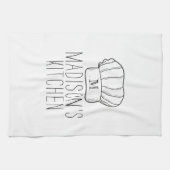 Moderner Koch Cook Hat Monogram Einfach Stilvoller Geschirrtuch (Horizontal)