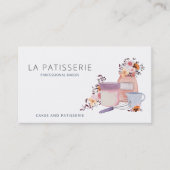 Moderner Koch für Blumengebäck Visitenkarte (Vorderseite)