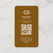Moderner Koch Gold Knife Metzger Caterer Brown Visitenkarte (Rückseite)