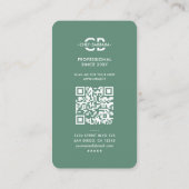 Moderner Koch Holzlöffel Caterer Aquamarin Visitenkarte (Rückseite)