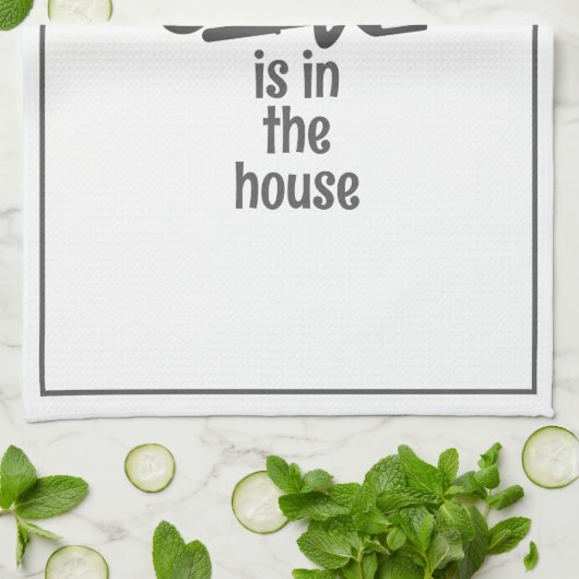 Moderner KOCH IM HAUS Funny Zitat Geschirrtuch (Gefaltet)