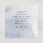 Moderner Koch mit Blumengebäck Quadratische Visitenkarte (Rückseite)