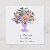 Moderner Koch mit Blumengebäck Quadratische Visitenkarte (Vorderseite)