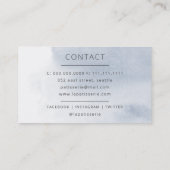 Moderner Koch mit Blumengebäck Visitenkarte (Rückseite)