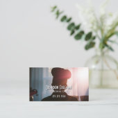 Moderner Koch mit Schwarzer Silhouette Visitenkarte (Stehend Vorderseite)