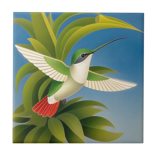 Moderner Kolibri Fliese (Vorderseite)