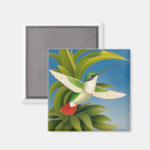 Moderner Kolibri Magnet (Vorderseite/Rückseite)