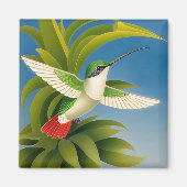 Moderner Kolibri Magnet (Vorne)