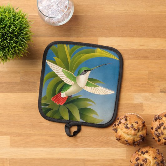 Moderner Kolibri Topflappen (Oben Unten)