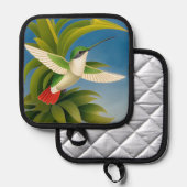 Moderner Kolibri Topflappen (Vorderseite/Rückseite)