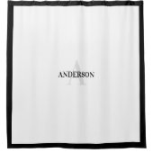 Moderner Kolonialduschvorhang in Schwarz Duschvorhang (Vorderseite)