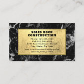 Moderner Kontraktor für den Bau von Gold-Black-Mar Visitenkarte (Rückseite)