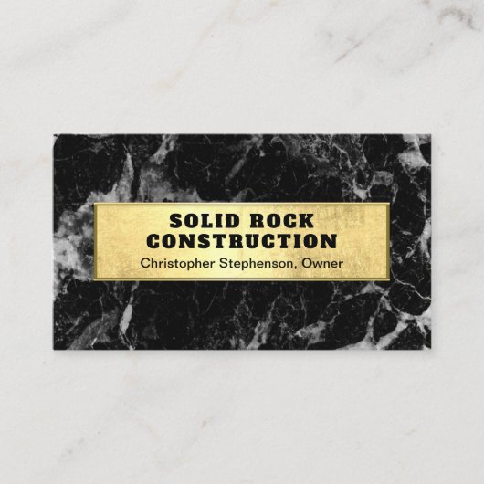 Moderner Kontraktor für den Bau von Gold-Black-Mar Visitenkarte (Vorderseite)