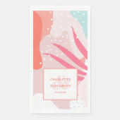 Moderner Korallenriff Abstrakte Muster Hochzeitsbr Serviette (Vorderseite)