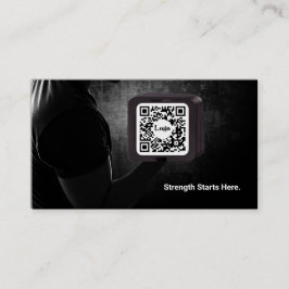 Moderner Kraft-Fitness-QR-Code Visitenkarte