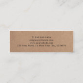 Moderner Kraft Paper Dark Gray White Consultant Mini Visitenkarte (Rückseite)