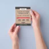 Moderner Kraft Stripe Akzent 4,5"x5,6" Flyer (Gruppe)