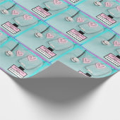 Moderner Krankenpfleger Stethoskop und einheitlich Geschenkpapier (Ecke)