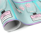 Moderner Krankenpfleger Stethoskop und einheitlich Geschenkpapier (Rolleneckpunkt)