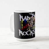 Moderner Krasser Tech Rockstar Kaffeetasse (Vorderseite Links)