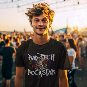 Moderner Krasser Tech Rockstar T-Shirt