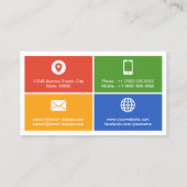 Moderner kreativer Flachmetrostil mit QR-Code Visitenkarte (Rückseite)